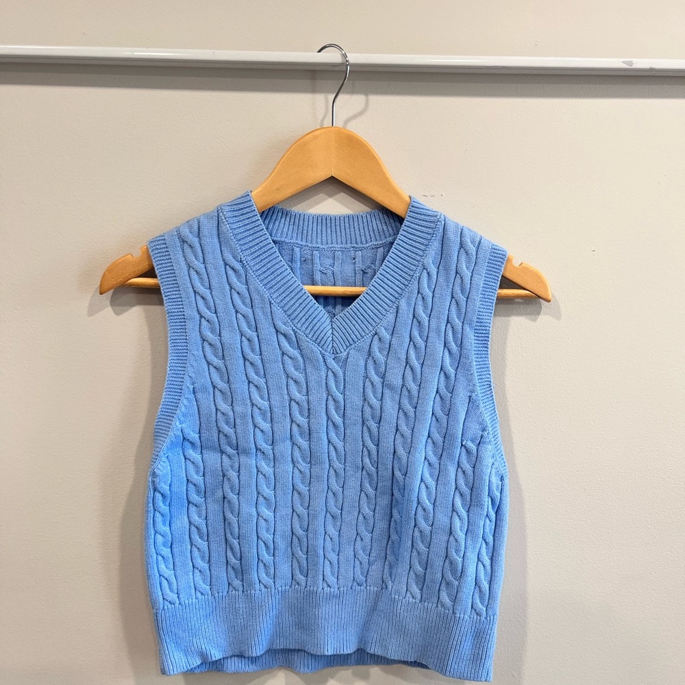 Blue sweater vest